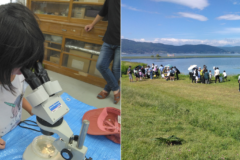 諏訪湖から海ごみゼロへ①岡谷こどもエコクラブ　諏訪湖のマイクロプラスチックごみを調査　上流県から海洋ごみを考える